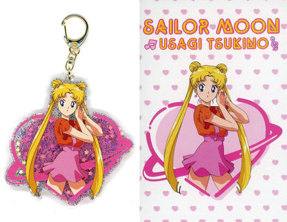 Usagi Tsukino / Sailor Moon Acrylic Keychain with Postcard (Sailor Moon Store Exclusive, Approx. 83 x 88 x 3 mm) - S and S Brand (Pre-owned)