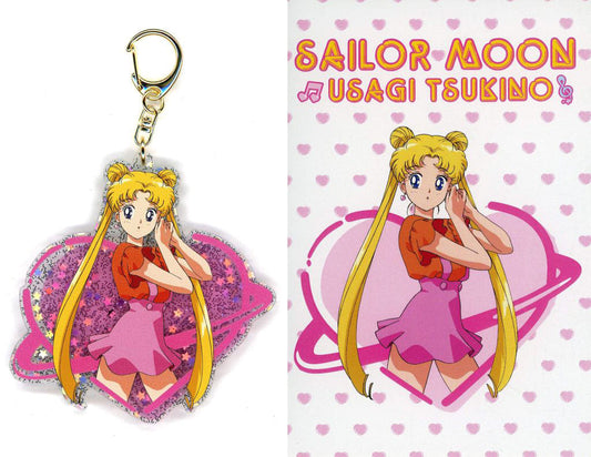 Usagi Tsukino / Sailor Moon Acrylic Keychain with Postcard (Sailor Moon Store Exclusive, Approx. 83 x 88 x 3 mm) - S and S Brand (Pre-owned)