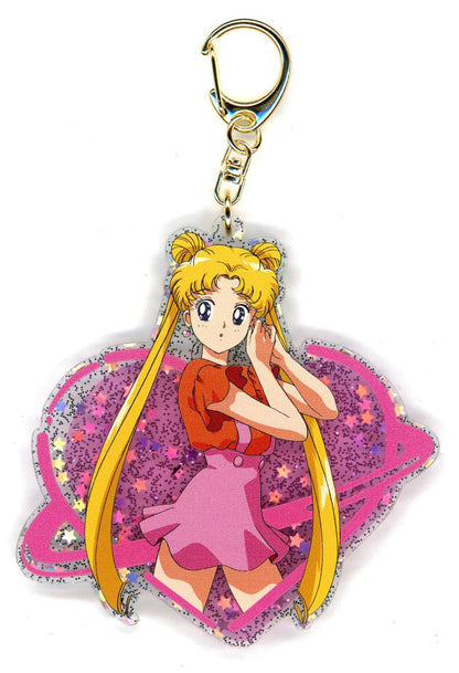 Usagi Tsukino / Sailor Moon Acrylic Keychain with Postcard (Sailor Moon Store Exclusive, Approx. 83 x 88 x 3 mm) - S and S Brand (Pre-owned)