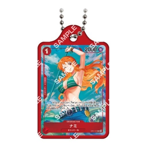 Nami Metal Charm Keychain - One Piece Card Game Gashapon Ball-Chain Length Approx. 4.7 cm (Bandai, Pre-owned)