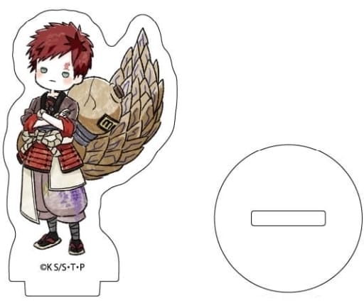 Gaara Acrylic Petit Stand GraffArt Illustration - Naruto & Boruto (A3) - Height Approx. 70 mm - Pre-owned