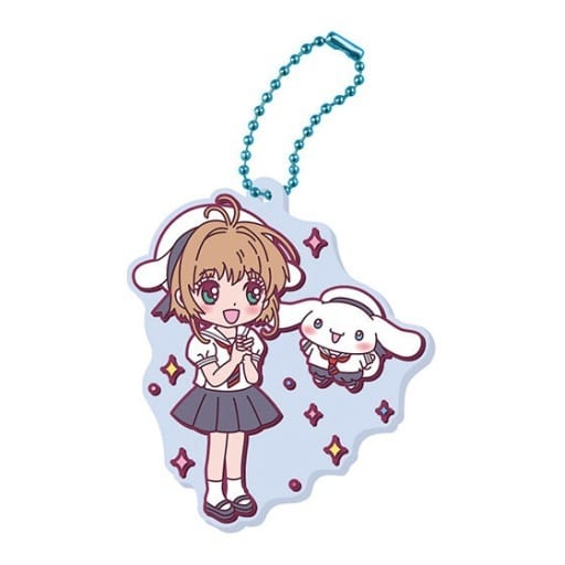 Cinnamoroll Rubber Mascot - Cardcaptor Sakura × Sanrio Characters Special Rubber Mascot Length Approx. 63 mm Ball-Chain Keychain (Hase-Pro / Bandai, Pre-owned)