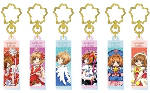 Sakura Kinomoto Trading Acrylic Keychain Vol.2 Complete 6-Piece Set - Cardcaptor Sakura - Toshin Pack (Approx. 4 mm)