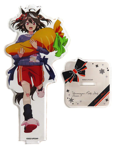 Kitasan Black Acrylic Figure Stand Christmas Gift Ver. - Umamusume Pretty Derby Season 3 POP UP SHOP in Marui (Chugai Kogyo) Pre-owned 150×65mm