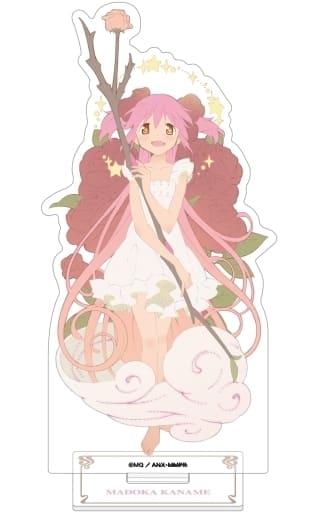 Madoka Kaname Acrylic Stand - Puella Magi Madoka Magica Movie Illustration (Movic) Height Approx. 19 cm - Pre-owned