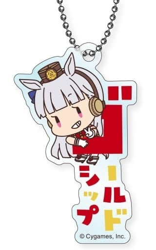Gold Ship Acrylic Keychain - Umamusume: Pretty Derby 'Onamae PitanKo' Chibi Name Pose (Approx. 33×71mm) by ZEBEC