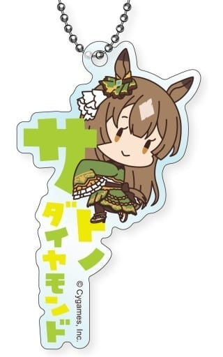 Satono Diamond Acrylic Keychain - Onamae Pitan-ko Design (G-Bec, Approx. 33×71mm)