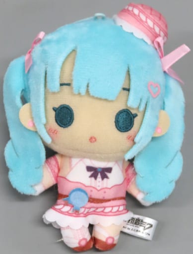 Hatsune Miku Macaron Mascot C Prize Keychain - Furyu Minna no Kuji Memorial Collection, Length Approx. 120 mm (Pre-owned)