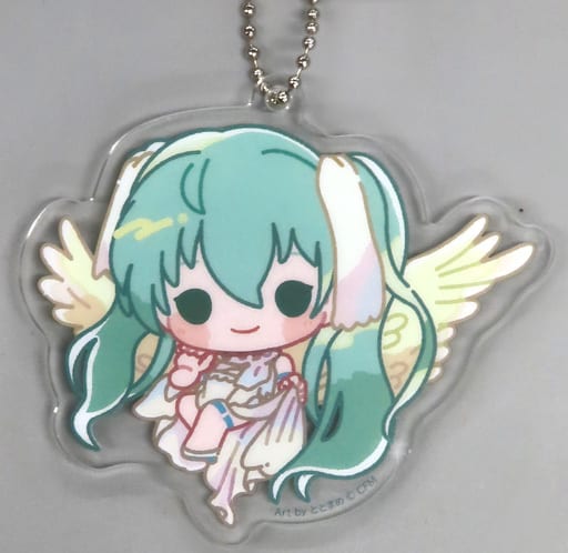Hatsune Miku Chibi Deformed Acrylic Keychain - Minna no Kuji Memorial Collection E Prize (Length Approx. 70 mm, Pre-owned) - Furyu
