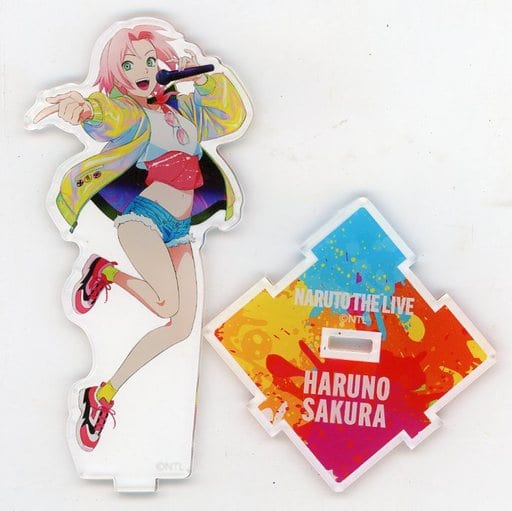 Sakura Haruno Acrylic Stand - Naruto 20th Anniversary "NARUTO THE LIVE" Goods - Approx. 12 x 6 cm - Pre-owned