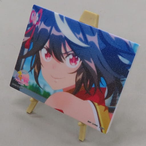 Kitasan Black Mini Plate with Easel (Easel Mini Plate H Prize) - Umamusume Pretty Derby Season 3 Official Ichiban Kuji Prize by BANDAI SPIRITS - 65mm (Pre-owned)
