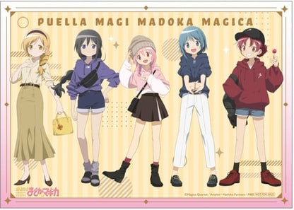 Madoka Kaname, Homura Akemi, Mami Tomoe, Sayaka Miki, Kyoko Sakura Acrylic Stand Set with A3 Cloth Poster - Movic - Puella Magi Madoka Magica (Used)