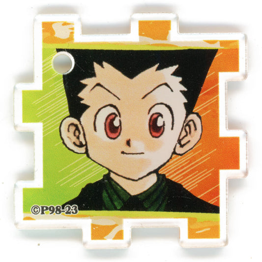 Gon Freecss Acrylic Connectable Puzzle Keychain - HUNTER×HUNTER Togashi Yoshihiro Exhibition -PUZZLE- (Approx. 40 x 40 mm, Pre-owned)