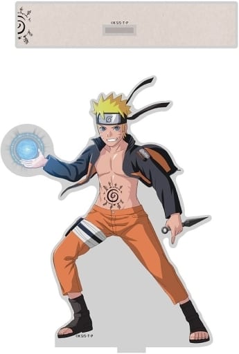 Naruto Uzumaki Large Acrylic Stand (Cospa) - Naruto Shippuden - Approx. 9 x 5 cm Base - Pre-owned