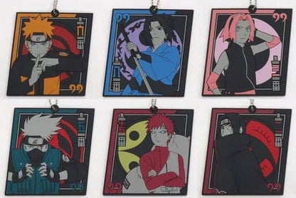 Naruto NARUTOP99 Rubber Charm Strap H Prize Complete 6-Piece Set by BANDAI SPIRITS, Length Approx. 90 mm