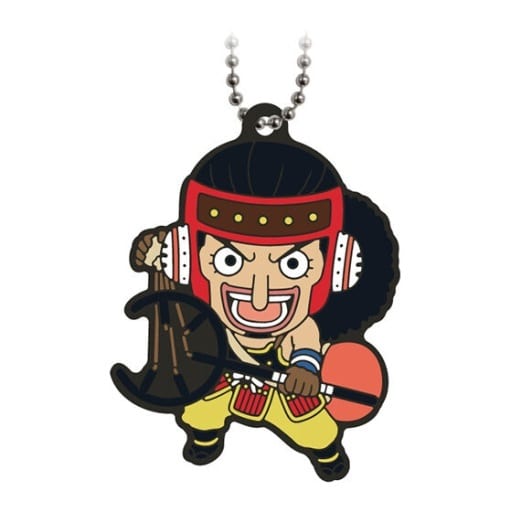 Usopp Capsule Rubber Mascot Keychain - One Piece Wano Country Kore Nite Shuumaku Capsule Rubber Mascot (Bandai, Pre-owned)