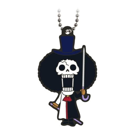 Brook Capsule Rubber Mascot (Wano Country Kore Nite Shuumaku) - Ball Chain - Bandai One Piece Capsule Keychain