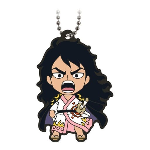 Kozuki Momonosuke Rubber Mascot Keychain - One Piece Wano Kuni Capsule Rubber Mascot (Bandai, Ball Chain)