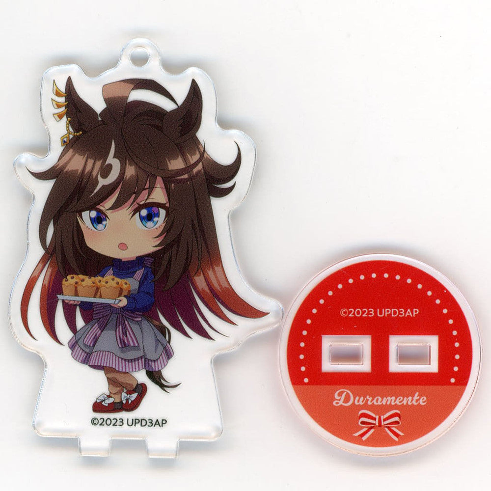 Duramente Trading Acrylic Keychain - Umamusume: Pretty Derby Season 3 × animate cafe (Approx. 7×5cm, Stand Included)