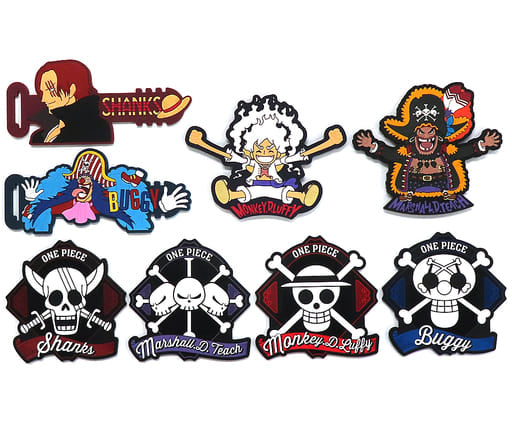 One Piece The New Four Emperors Ichiban Kuji I Prize Rubber Assortment Complete 8-Piece Set by BANDAI SPIRITS