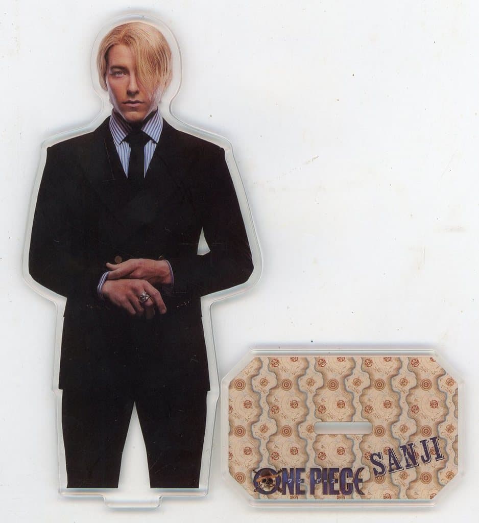 Sanji Acrylic Stand (Furyu) - ONE PIECE (Netflix) Amusement Prize, Pre-owned, Approx. 12 cm