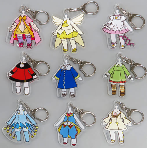 Sakura Kinomoto Acrylic Keyring Complete 9-Piece Set - Cardcaptor Sakura: Clear Card Arc Trading Costume Motif Acrylic Keyrings Vol.2 (Approx. 7 x 7 cm) - Bushiroad