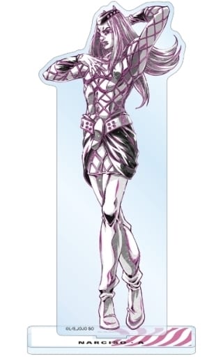 Narciso Anasui Ani-Art BLACK LABEL BIG Acrylic Stand - JoJo's Bizarre Adventure (ARMA BIANCA) Approx. 16.3 x 6.2 cm - Pre-owned
