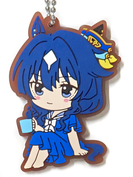 Wishina (Vilcena) Clear Rubber Mascot Keychain - Uma Musume Pretty Derby Season 3 Relax Time - Bandai Namco Amusement Limited (PVC, 6cm)
