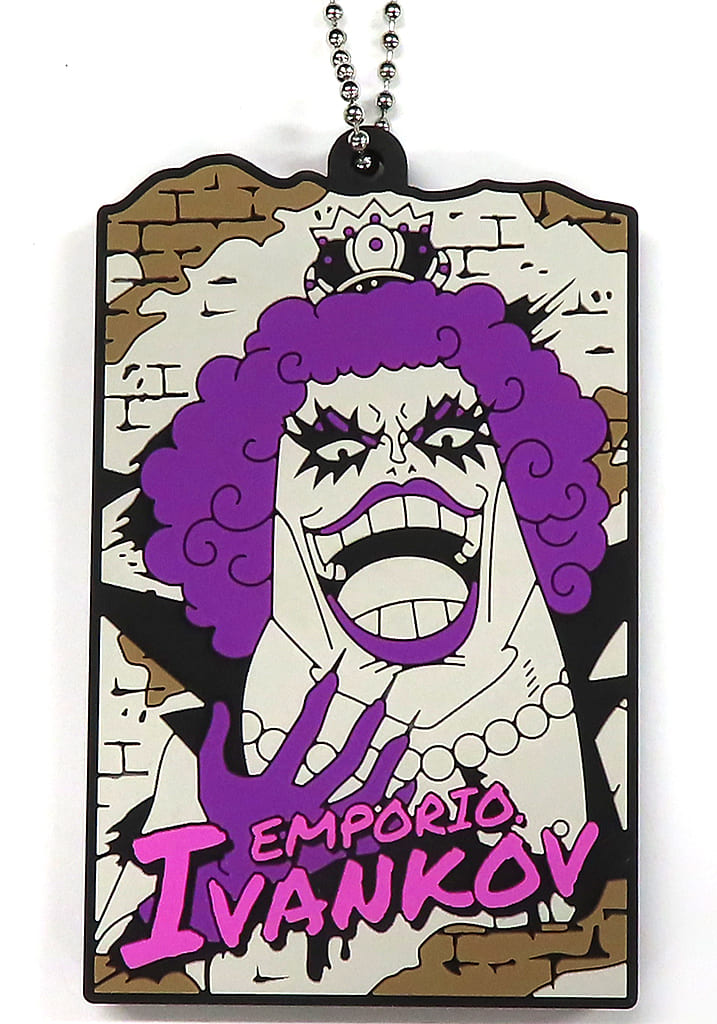 Emporio Ivankov One Piece Connecting Rubber Stand Collection Keychain Ichiban Kuji Revolution of Flames H Prize 8 cm