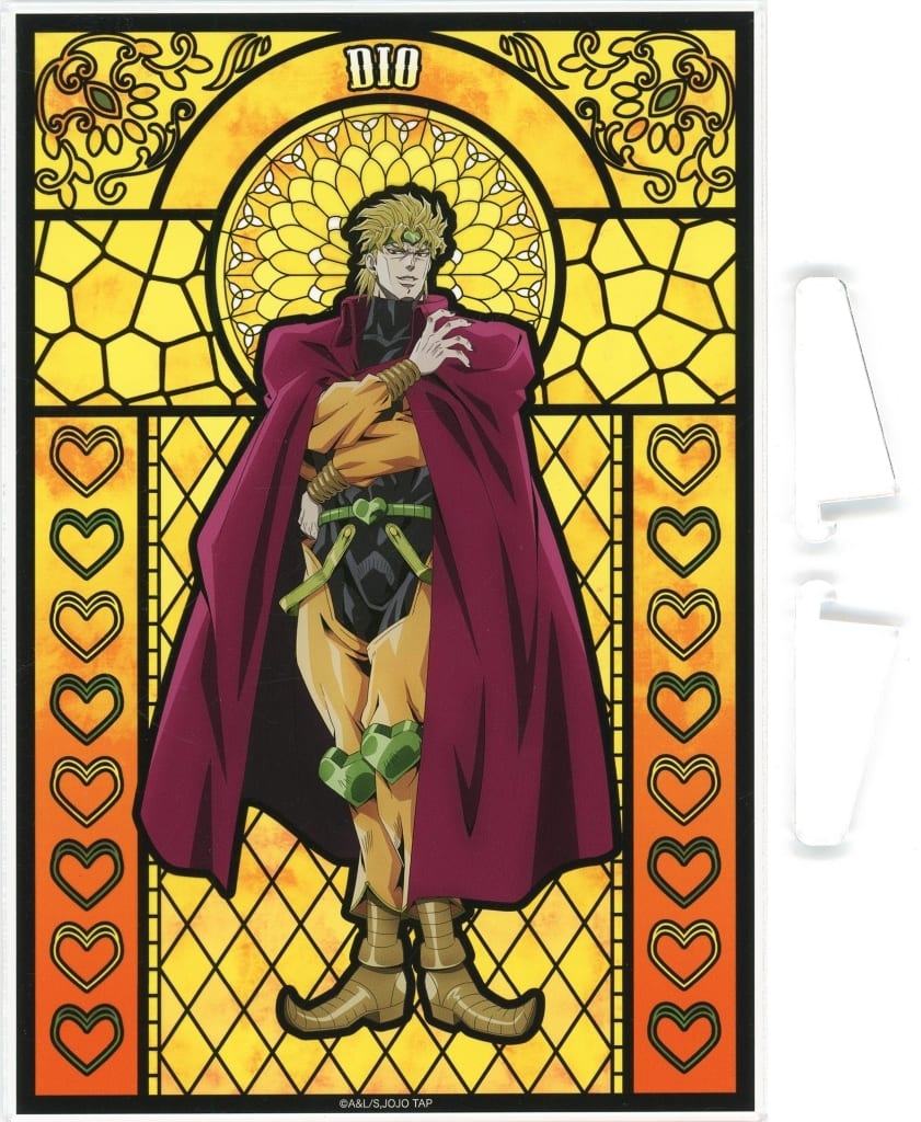 DIO Acrylic Board A Prize - JoJo's Bizarre Adventure JOJO WORLD Quizzes Mini-Game 'Joestar Family Bloodline' Lottery (Approx. 143 x 210 mm) Bandai Namco Amusement