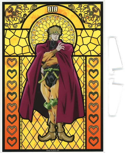 DIO Acrylic Board A Prize - JoJo's Bizarre Adventure JOJO WORLD Quizzes Mini-Game 'Joestar Family Bloodline' Lottery (Approx. 143 x 210 mm) Bandai Namco Amusement