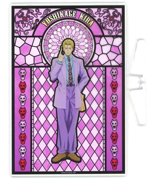 Yoshikage Kira Acrylic Board A Prize - JoJo's Bizarre Adventure JOJO WORLD Quizzes Mini-Game "Joestar Family Lineage" (Approx. 143 x 210 mm) - Bandai Namco Amusement