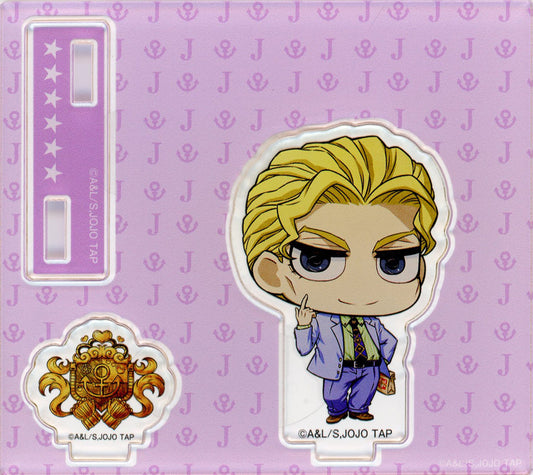 Yoshikage Kira Acrylic Stand - JoJo's Bizarre Adventure JOJO WORLD Quizzes Mini-Game Joestar Family Bloodline Lottery B Prize (Approx. 90 x 80 mm) - Bandai Namco Amusement