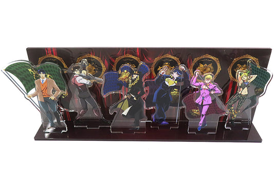 JoJo's Bizarre Adventure JOJO WORLD Quizzes Acrylic Diorama - Protagonists Gathering (Bandai Namco Amusement, Approx. 265 x 101 x 41 mm) Pre-owned
