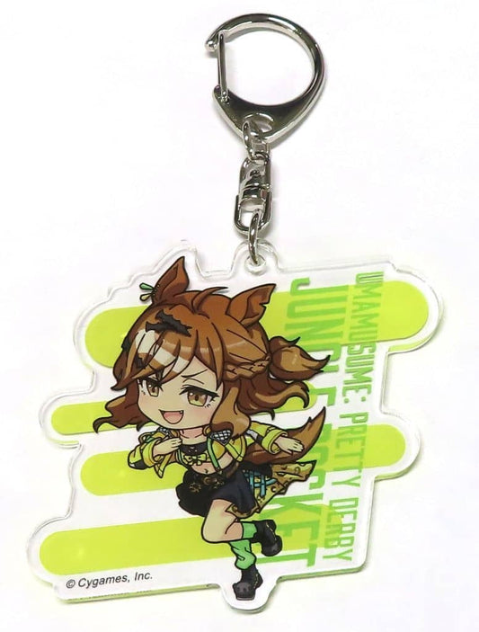Jungle Pocket Deformed Trading Acrylic Keychain - Umamusume: Pretty Derby × 7-Eleven 3rd Anniversary Campaign Exclusive (Approx. 65mm)