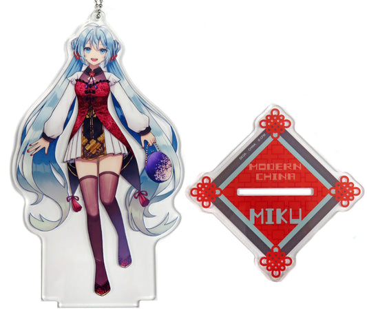 Hatsune Miku (Sumishima Ver.) Big Clear Keychain with Stand - Modern China (Prize, Sega) Approx. 18 cm