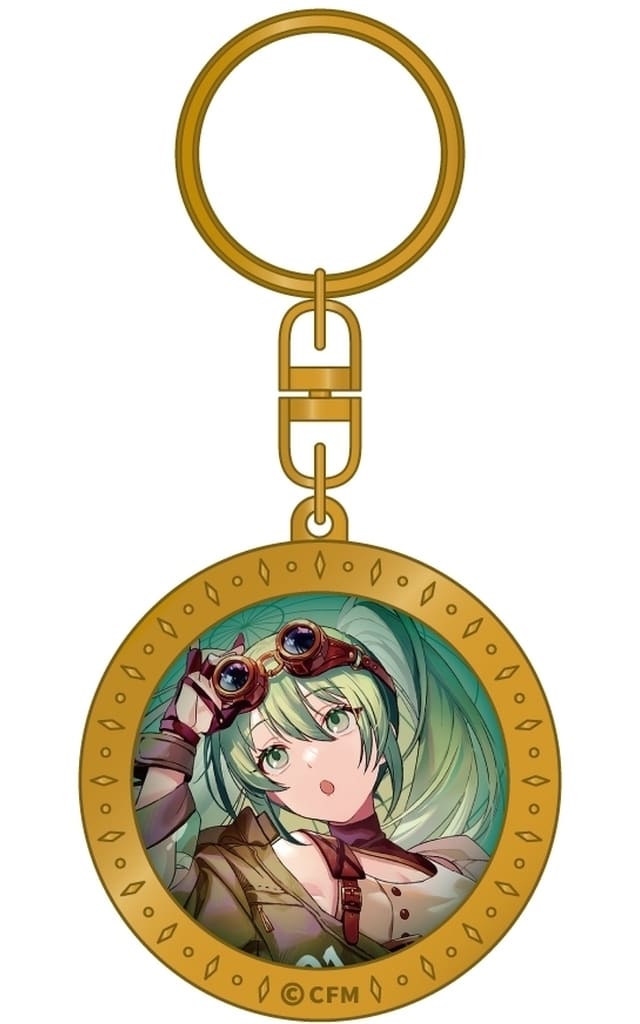 Hatsune Miku Compass Metal Keychain - COCOLLABO×Piapro 39Culture2024 WORLD & FES (Caravan, Approx. 50 x 54 mm)