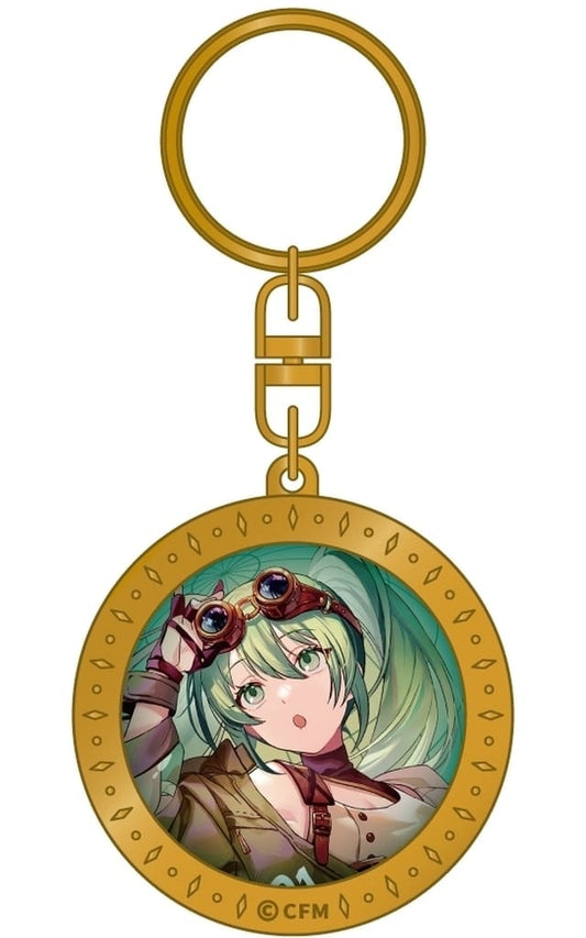 Hatsune Miku Compass Metal Keychain - COCOLLABO×Piapro 39Culture2024 WORLD & FES (Caravan, Approx. 50 x 54 mm)