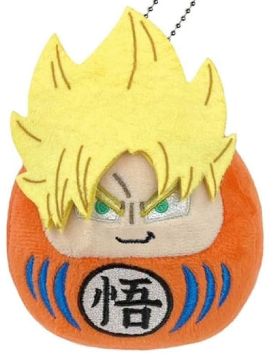 Super Saiyan Son Goku Korokoro Daruma Mascot Vol.2 Keychain Plush - Hasepro / Bandai - Approx. 100 x 90 x 80 mm (Pre-owned), No. 4 - Dragon Ball