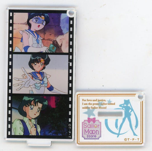 Super Sailor Mercury (Ami Mizuno) Acrylic Keychain - Sailor Moon: Sailor Stars Memorable Scenes Vol.5 - Approx. 8.3 x 4.4 cm (Bandai, Pre-owned)