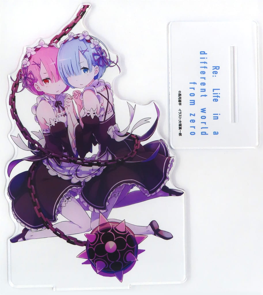 Rem & Ram Original Big Acrylic Figure Re:ZERO Volume 37 Bonus