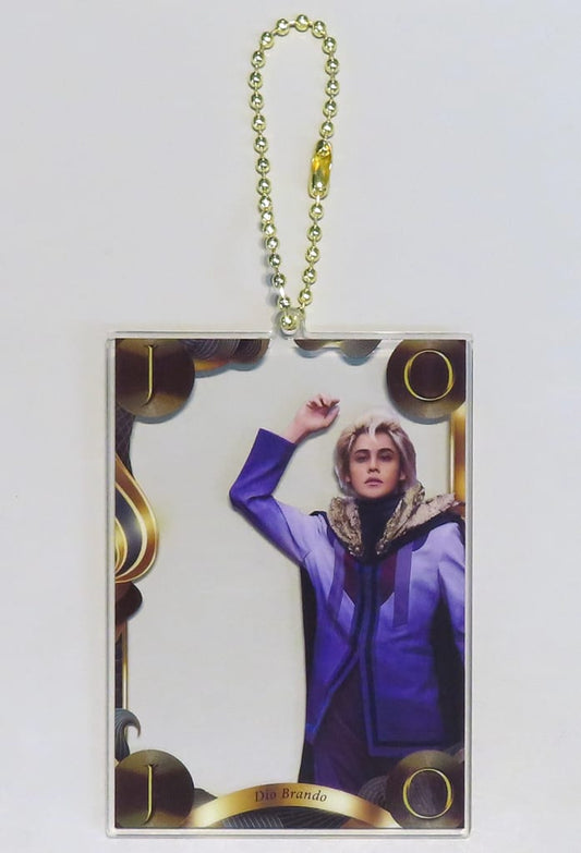 Mamoru Miyano (Dio) Acrylic Card Keyholder - Musical "JoJo's Bizarre Adventure: Phantom Blood" - Approx. 83 x 60 mm - Pre-owned