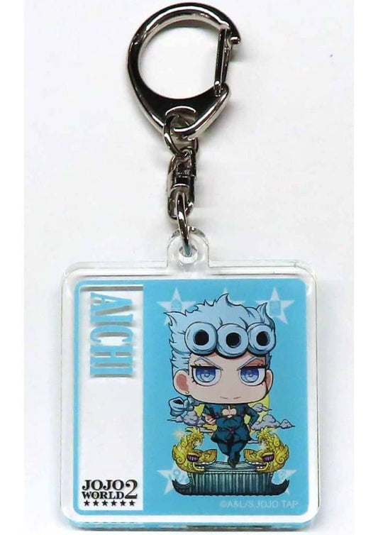 Giorno Giovanna Acrylic Keychain (JOJO WORLD2 Aichi Venue Limited) - JoJo's Bizarre Adventure - Bandai Namco Amusement - Approx. 5 x 5 cm