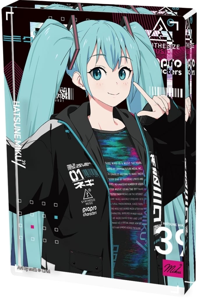 Hatsune Miku Tech Fashion ver. Acrylic Block (Art by sohin) - VOCALOID Hatsune Miku EXPO 10th Anniversary, Alma Bianca 10×15cm Pre-owned