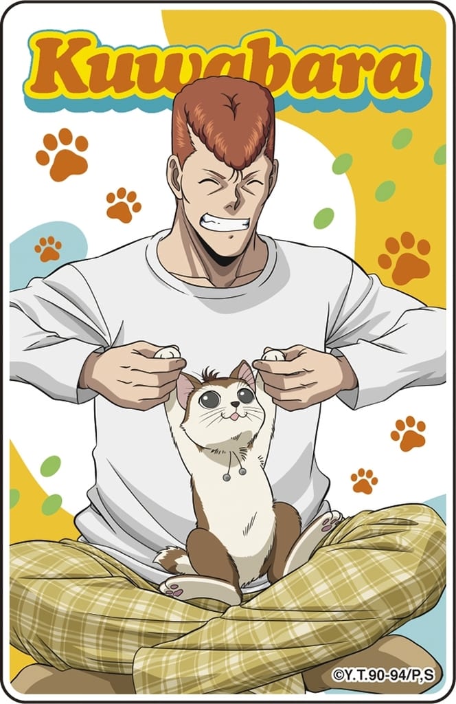 Kazuma Kuwabara Acrylic Block 'Neko to Oyasumi' ver. - Yu Yu Hakusho Medicos Entertainment (Approx. 85 mm, Pre-owned)