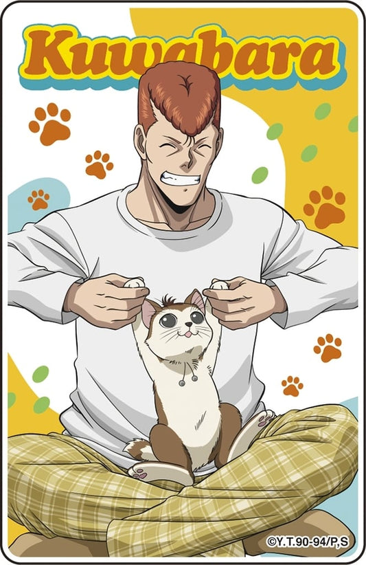 Kazuma Kuwabara Acrylic Block 'Neko to Oyasumi' ver. - Yu Yu Hakusho Medicos Entertainment (Approx. 85 mm, Pre-owned)