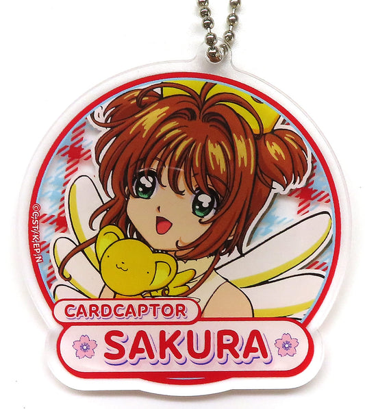 Sakura Kinomoto & Kero-chan (Cerberus) Acrylic Keychain - Cardcaptor Sakura x Karaoke no Tetsujin Collaboration - Approx. 63 x 69 mm (Pre-owned)