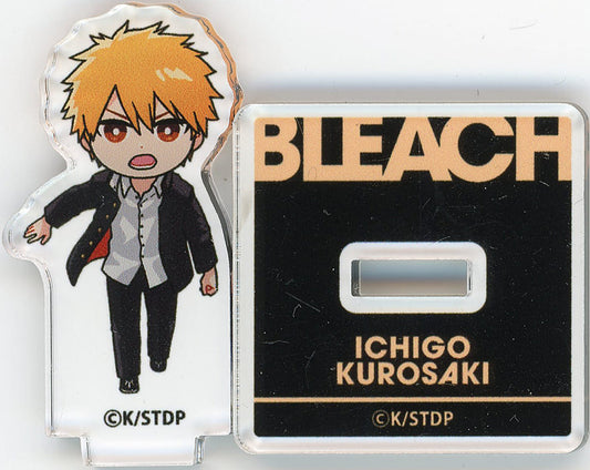 Ichigo Kurosaki Acrylic Mini Stand - BLEACH THE HIGH SCHOOL WARFARE x Yokohama Landmark Tower Cafe Fan Base (Approx. 30 x 40 mm)