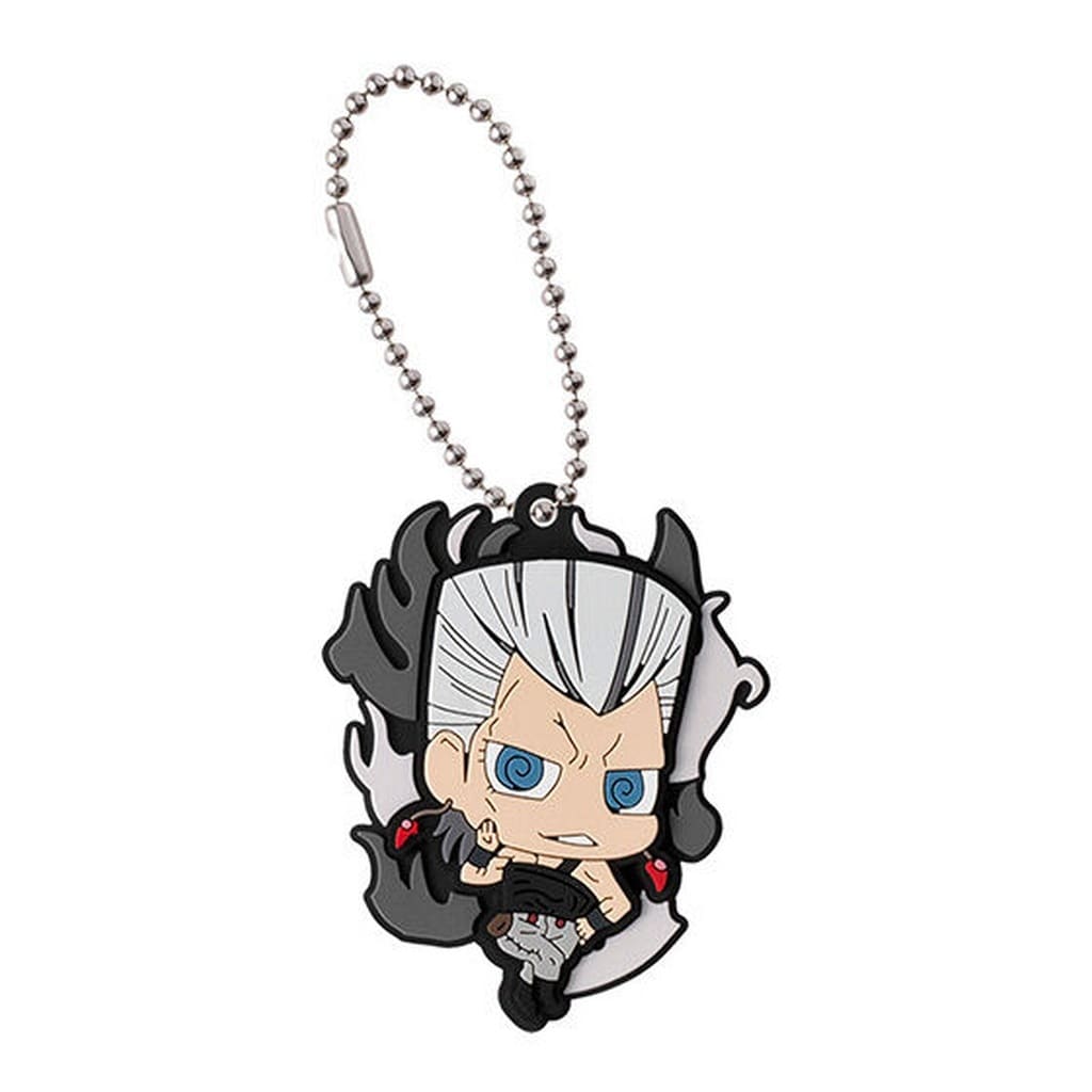 Jean Pierre Polnareff Rubber Mascot Keychain from JoJo's Bizarre Adventure: Rubber Mascot Collection 02 by Bandai, Pre-Owned