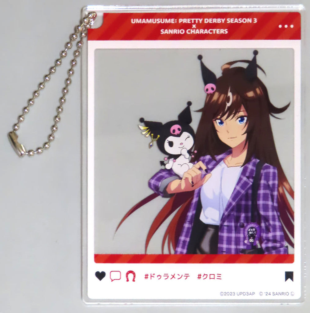 Duramente × Kuromi Acrylic Keychain - Umamusume: Pretty Derby Season 3 × Sanrio Characters PremiumShop (Up Fields) 100×80mm - Pre-owned
